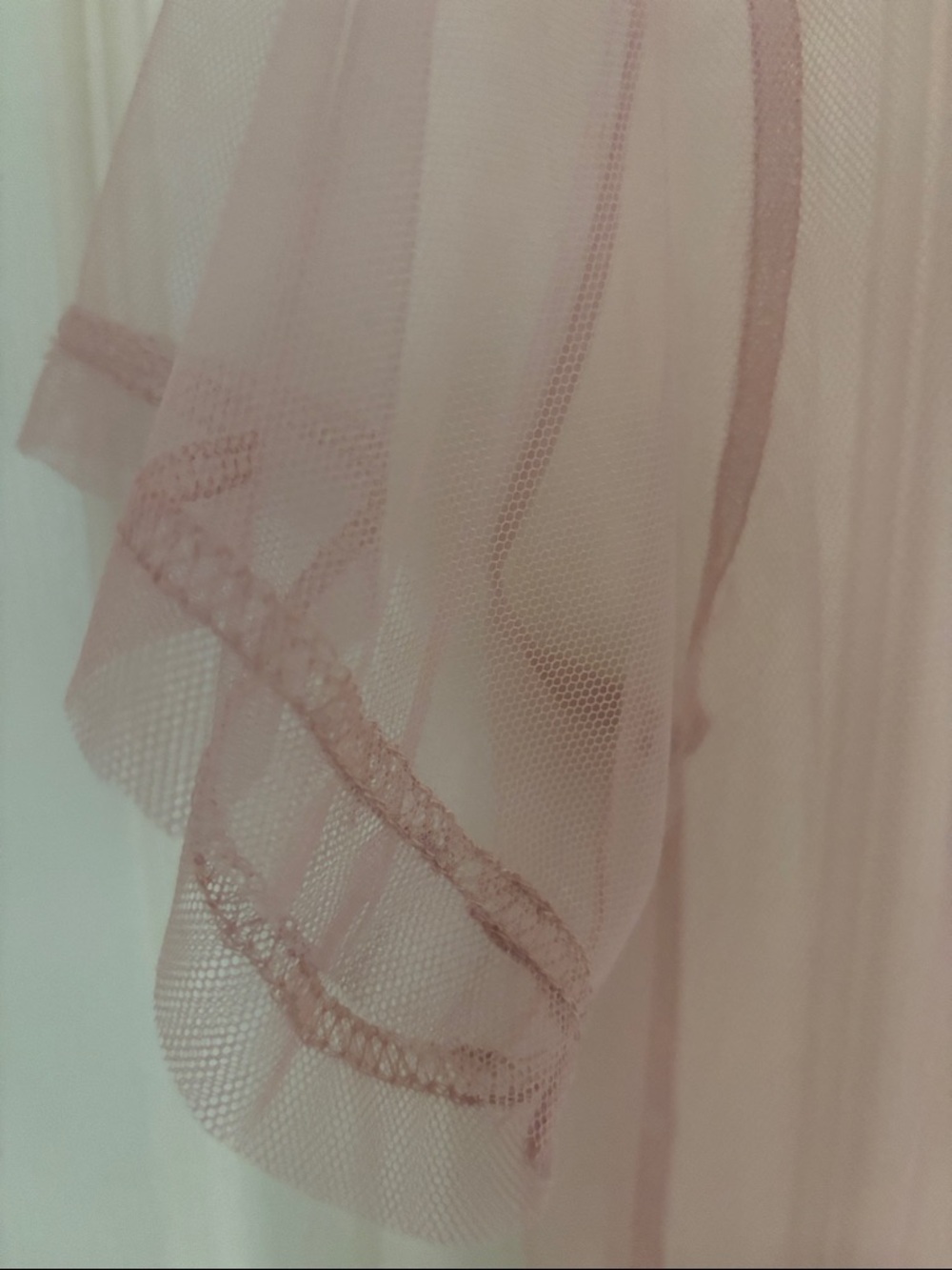 Sheer Mauve Pink Sequin Angel Patch Top NWT by Unlogical Poem - Picture 6 of 8